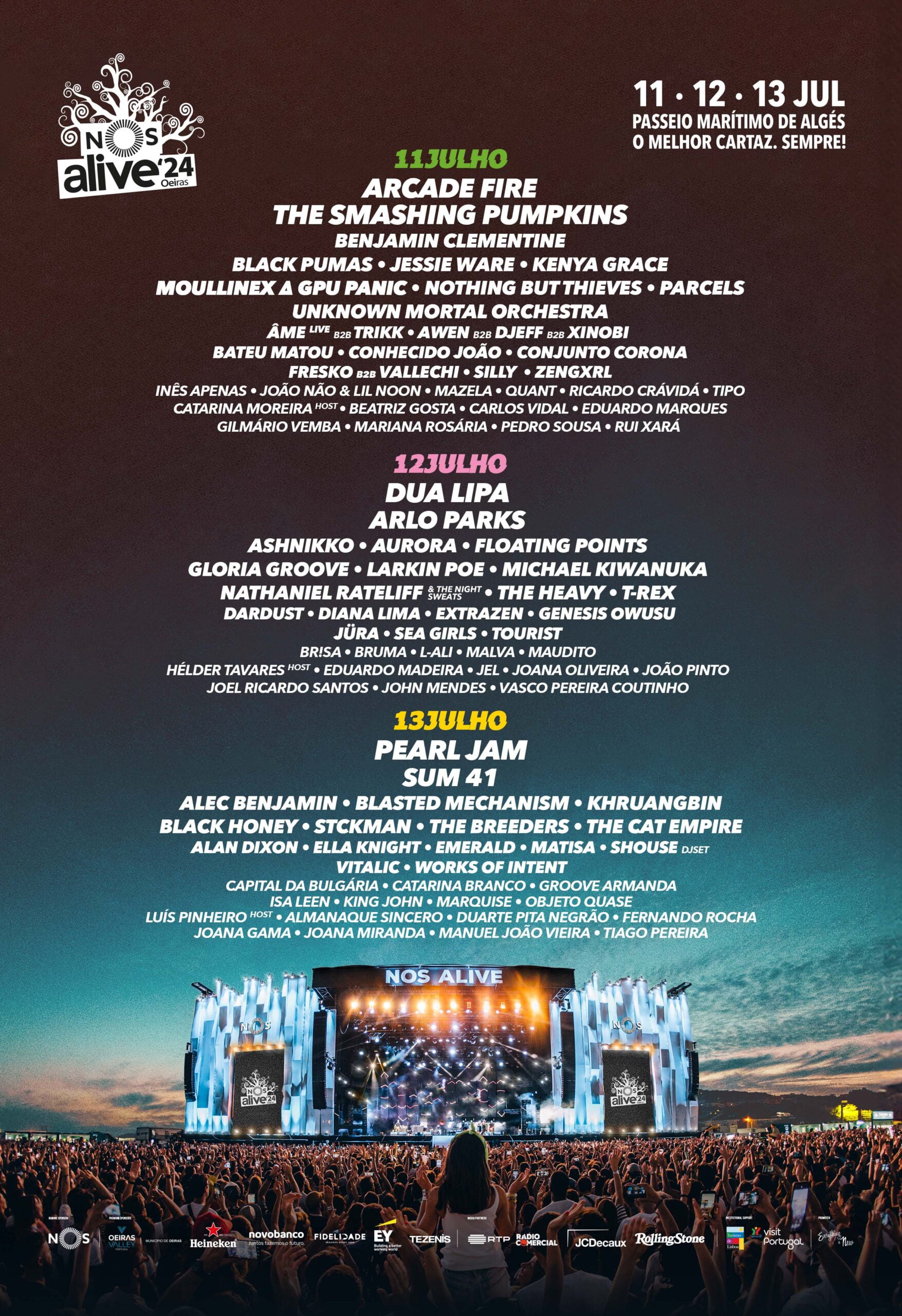 cartaz nos alive 2024 lisboa portugal