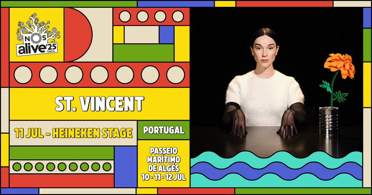 st vincent nos alive 2025 portugal lisbon heineken stage july 11th