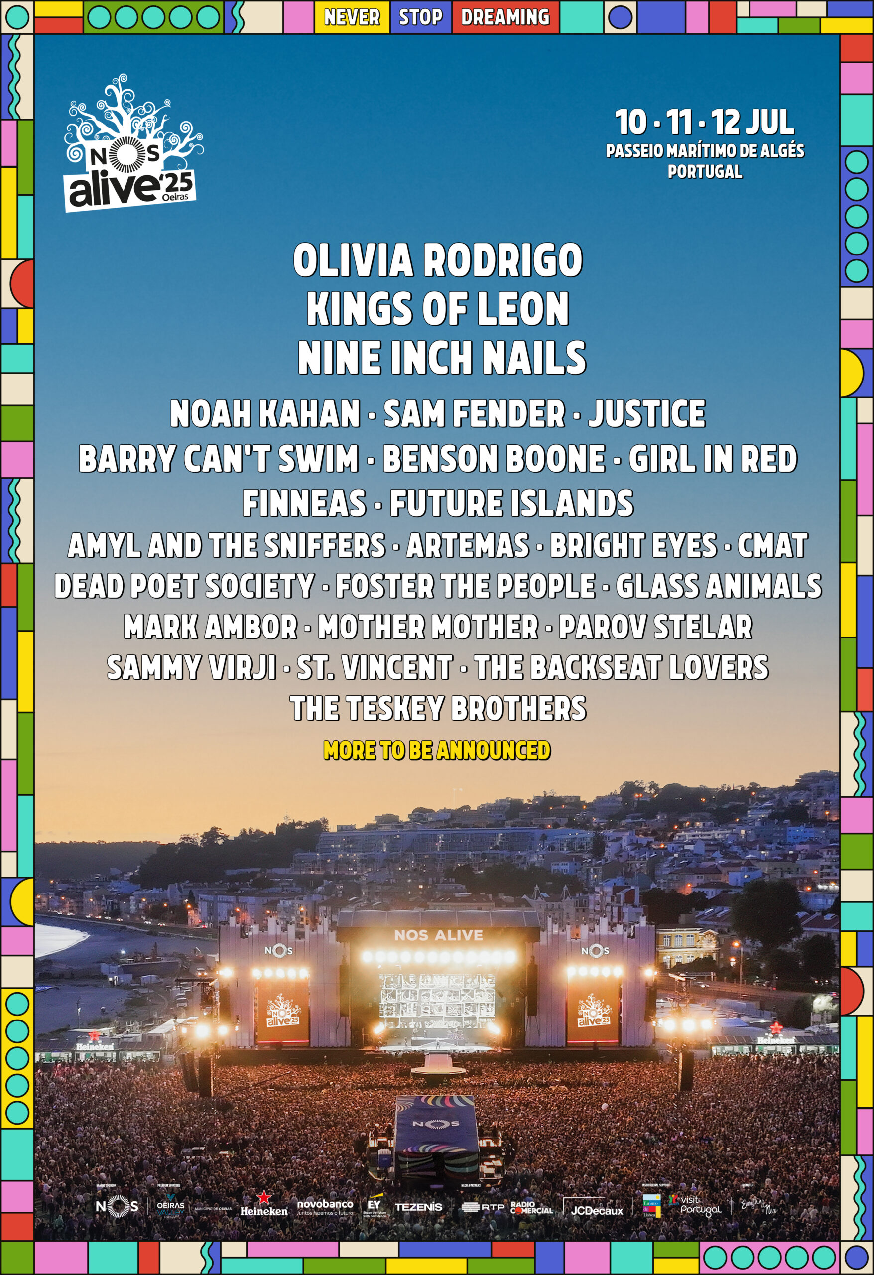 nos alive 2025 lisboa portugal cartaz lineup