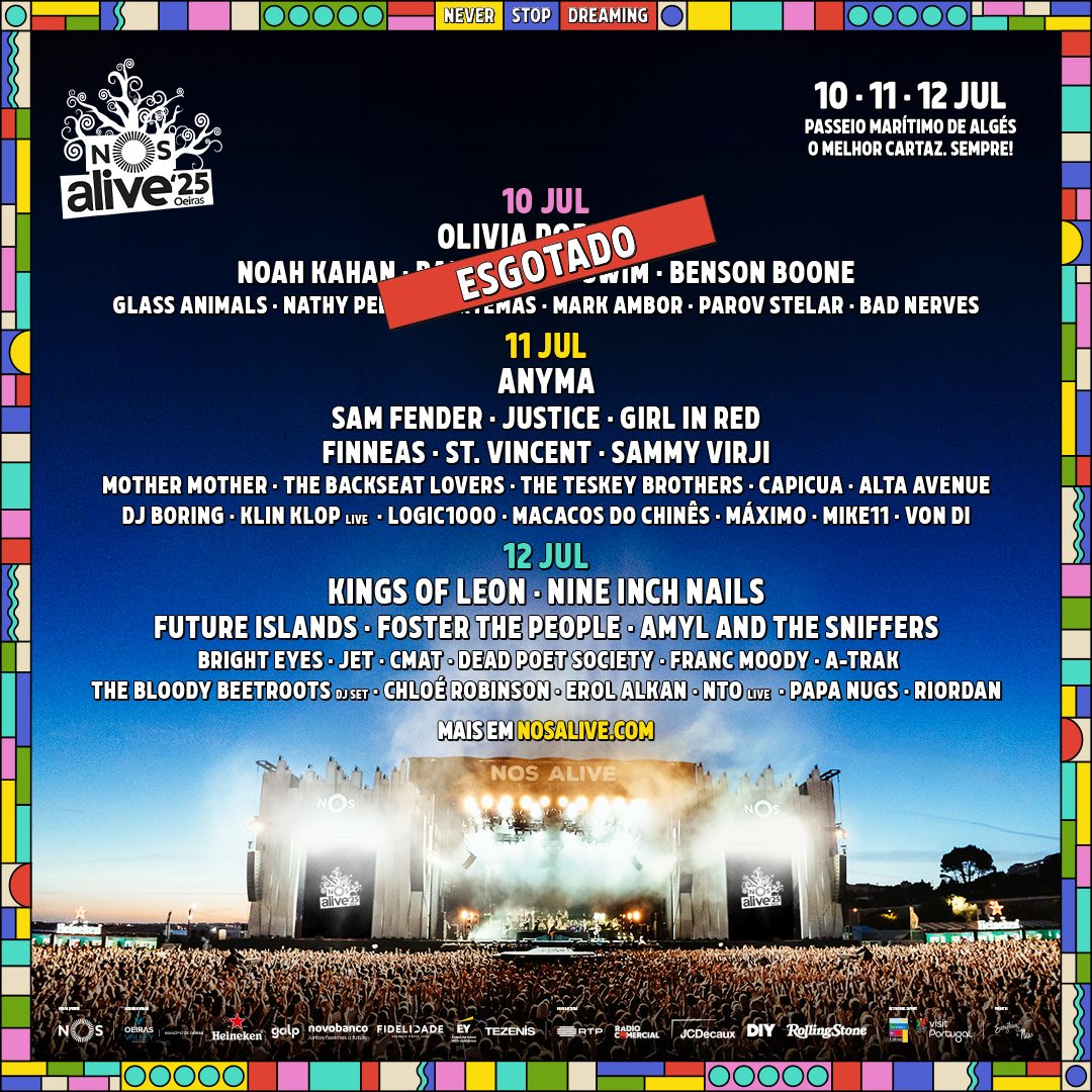 nos alive 2025 lisboa portugal cartaz lineup