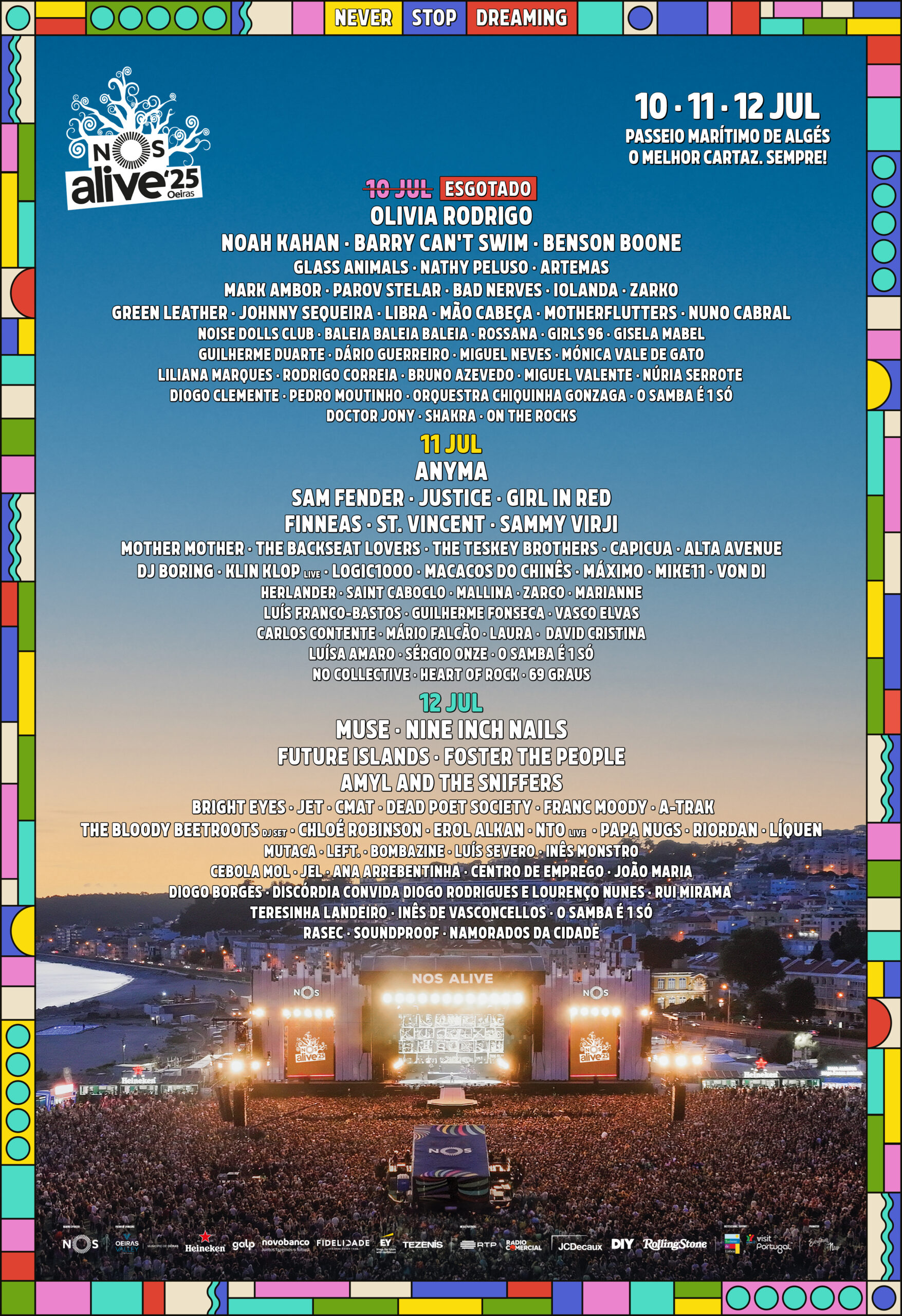 nos alive 2025 lisboa portugal cartaz lineup