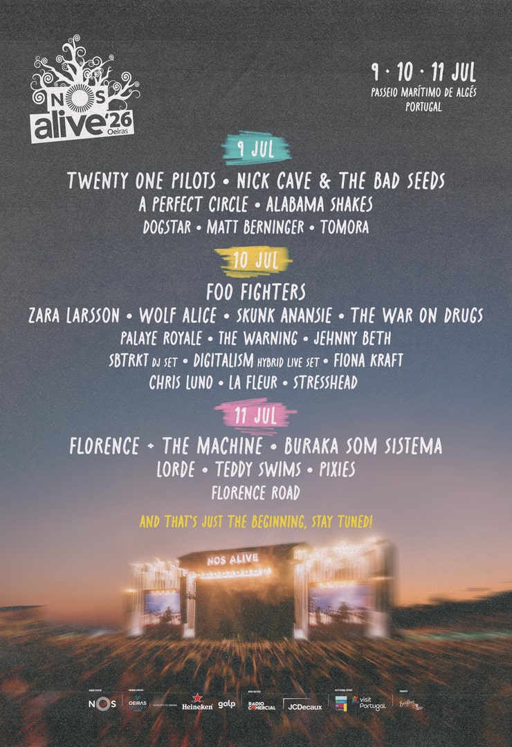 nos alive 2026 lisboa portugal cartaz lineup
